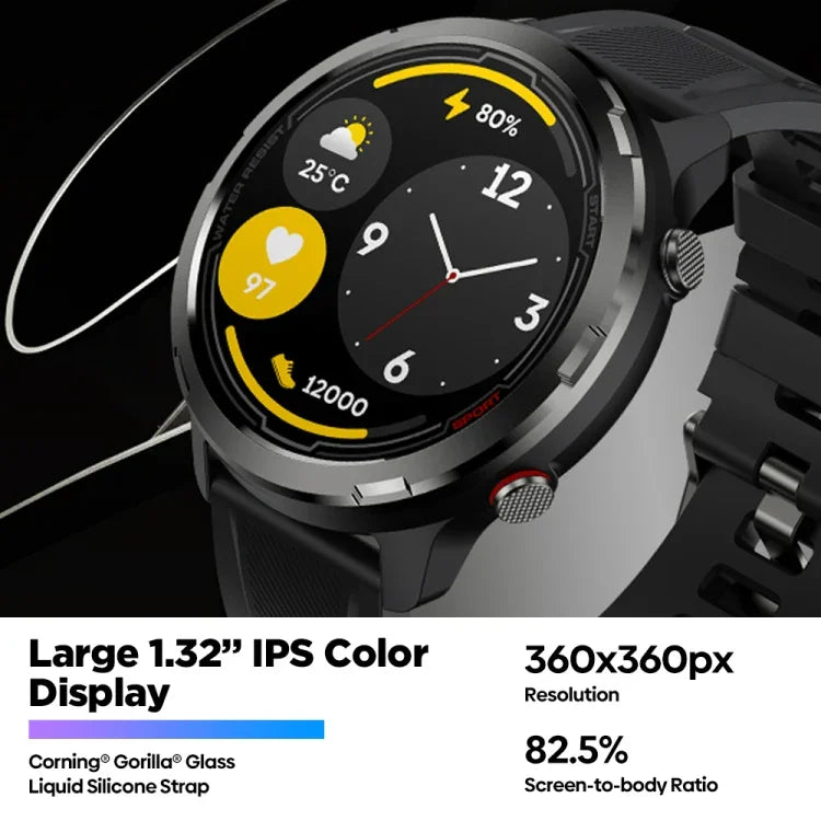 Zeblaze Stratos 2 Lite 1.32인치 IPS 화면 5 ATM 방수 GPS 스마트워치, 심박수 모니터링 / 스포츠 모드 지원, Stratos 2 Lite