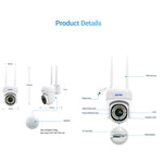 ESCAM PVR007 3MP 스마트 HD WiFi 카메라 풀 컬러 야간 투시 / 모션 감지 / 사운드 알람 / TF 카드 지원, PVR007