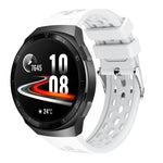 Solid Color Round Hole Silicone Watch Band, For Huawei Watch GT 2e