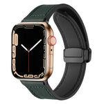 자석 접이식 실리콘 가죽 시계 밴드, Apple Watch 시리즈 8&7 41mm용
