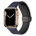 자석 접이식 실리콘 가죽 시계 밴드, Apple Watch 시리즈 8&7 41mm용