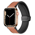 자석 접이식 실리콘 가죽 시계 밴드, Apple Watch 시리즈 8&7 41mm용
