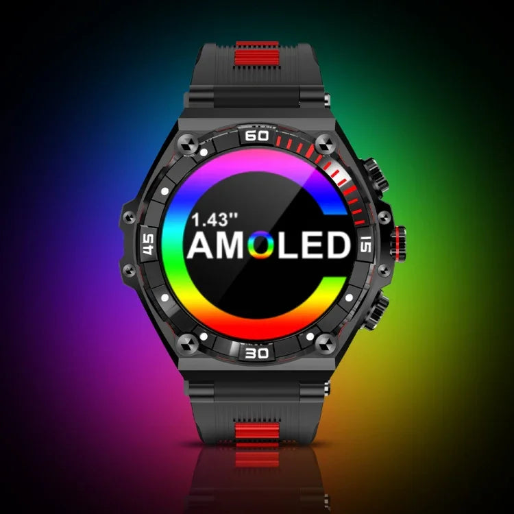 CT18 1.43인치 AMOLED 화면 스마트워치 블루투스 통화/혈중 산소 감지 지원