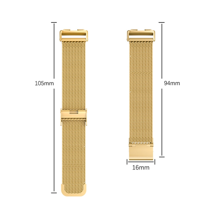 16mm Milan Stainless Steel Metal Mesh Watch Band, For Huawei Band 8