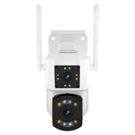 ESCAM PT210 2x3MP 듀얼 렌즈 듀얼 스크린 모니터 WiFi 카메라, 양방향 음성 및 모션 감지 및 클라우드 저장 지원, PT210