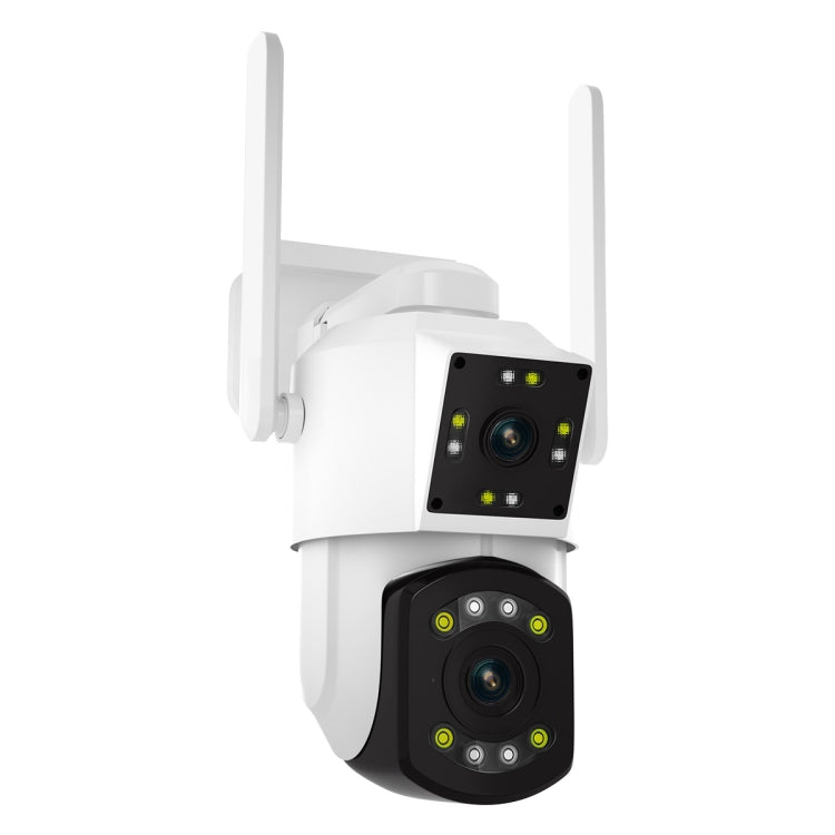 ESCAM PT210 2x3MP 듀얼 렌즈 듀얼 스크린 모니터 WiFi 카메라, 양방향 음성 및 모션 감지 및 클라우드 저장 지원, PT210
