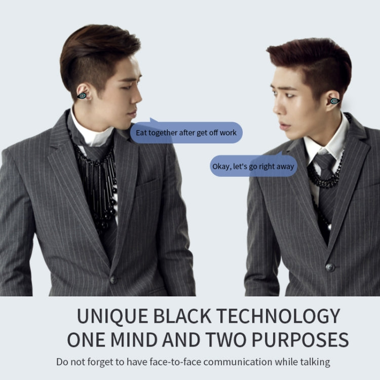YX08 초경량 이어후크 스테레오 무선 V5.0 블루투스 이어폰, 양쪽 귀용, 더블