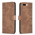 Plaid Embossed Leather Phone Case, For iPhone SE 2022 / 7 / 8, For iPhone 15, For iPhone 7 Plus / 8 Plus