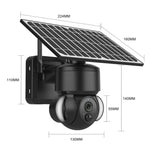SHIWOJIA IP66 방수 4G 3MP 태양광 돔 IP 카메라, 양방향 오디오 및 PIR 모션 감지 및 야간 시야, EU, AU, US
