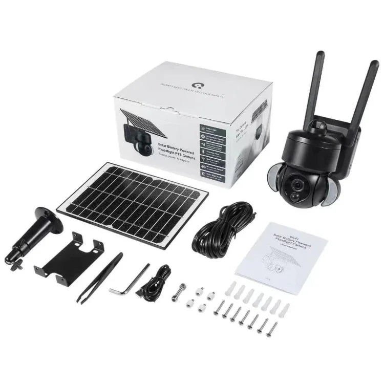 SHIWOJIA IP66 방수 4G 3MP 태양광 돔 IP 카메라, 양방향 오디오 및 PIR 모션 감지 및 야간 시야, EU, AU, US