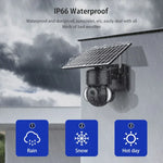 SHIWOJIA IP66 방수 4G 3MP 태양광 돔 IP 카메라, 양방향 오디오 및 PIR 모션 감지 및 야간 시야, EU, AU, US