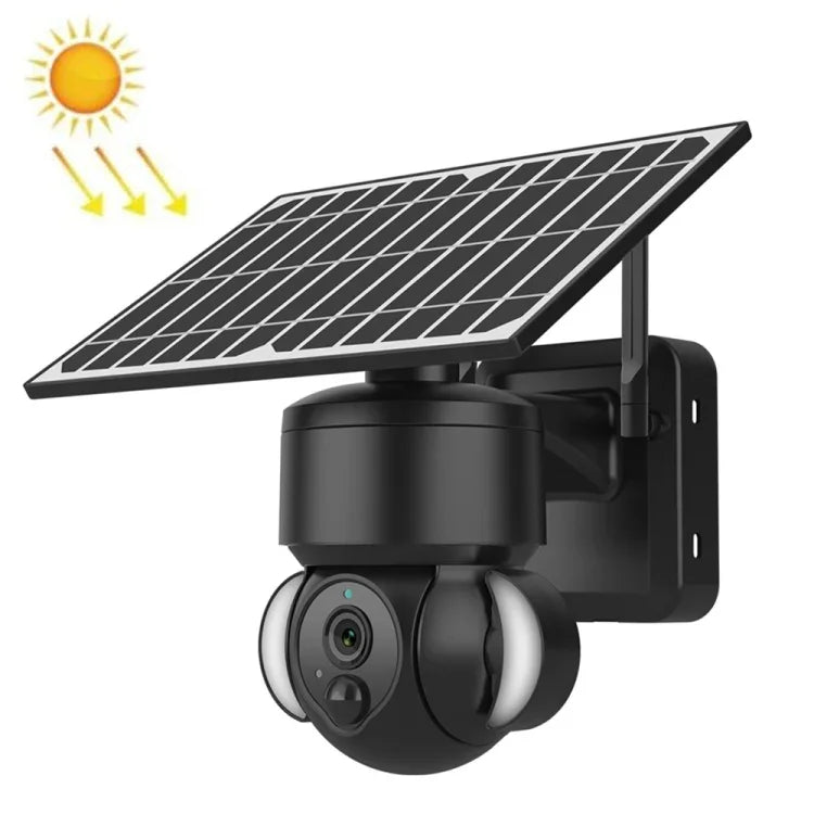 SHIWOJIA IP66 방수 4G 3MP 태양광 돔 IP 카메라, 양방향 오디오 및 PIR 모션 감지 및 야간 시야, EU, AU, US