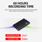 JNN M2 초슬림 HD 노이즈 감소 지능형 제어 음성 녹음기, 4GB, 8GB, 16GB, 32GB, 64GB