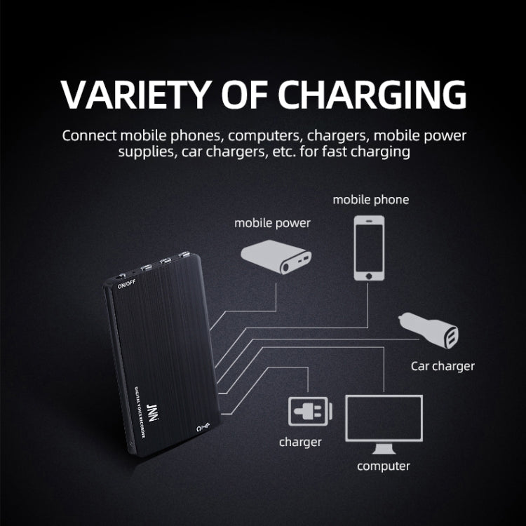JNN M2 초슬림 HD 노이즈 감소 지능형 제어 음성 녹음기, 4GB, 8GB, 16GB, 32GB, 64GB