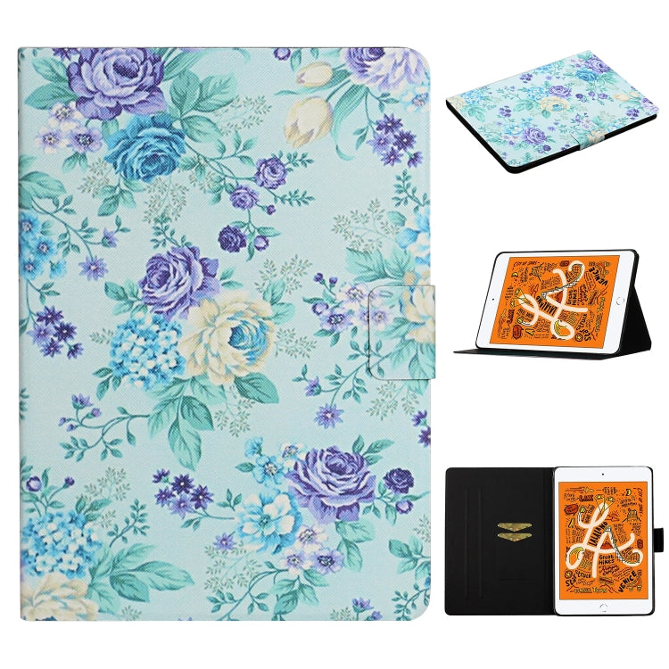 Flower Pattern Horizontal Flip Leather Case with Card Slots & Holder, For iPad Mini 2019, For iPad Mini 4 & 3 & 2 & 1