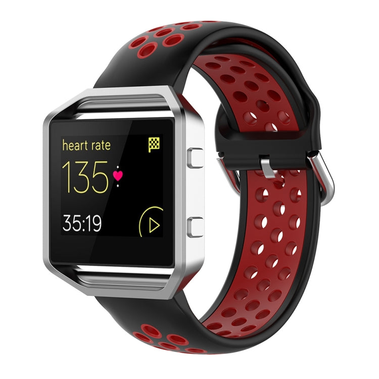For Fitbit Versa 2 / Versa / Versa Lite / Blaze 23mm Sports Two Colors Silicone Replacement Strap Watchband