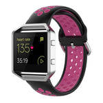 For Fitbit Versa 2 / Versa / Versa Lite / Blaze 23mm Sports Two Colors Silicone Replacement Strap Watchband