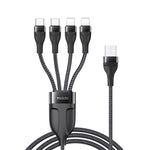 YESIDO CA111 1.2m 4A USB to 듀얼 Type-C + 듀얼 8핀 충전 케이블, CA111