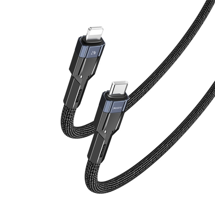 YESIDO CA107 1.2m 2.4A USB-C / Type-C to 8핀 OD0.6 충전 데이터 케이블, CA107