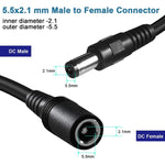 5.5 x 2.1mm 암-수 DC 전원 연장 케이블, 1m, 1.5m, 3m, 5m, 10m