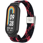 Metal Head + Adjustable Nylon Braided Steel Buckle Watch Band, For Xiaomi Mi Band 8