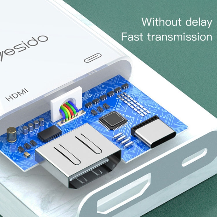 Yesido HM06 8핀 to HDMI 오디오 비디오 어댑터, HM06