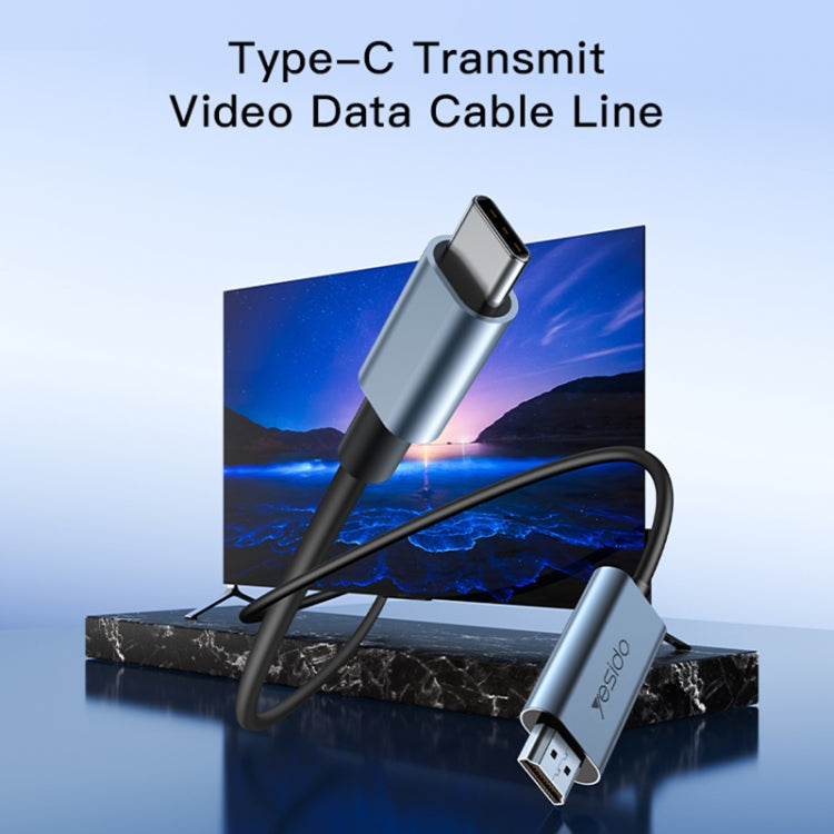 Yesido HM10 USB-C / Type-C to HDMI HD 어댑터 케이블, HM10