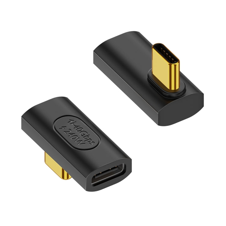 40Gbps 240W USB-C / Type-C 암-수 중간 굽힘 어댑터, 중간 굽힘 어댑터