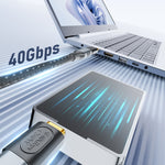 40Gbps 240W USB-C / Type-C 암-수 중간 굽힘 어댑터, 중간 굽힘 어댑터