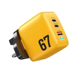 WK WP-U141 67W USB+듀얼 USB-C / 타입-C GaN 충전기, CN 플러그, US 플러그, EU 플러그, UK 플러그