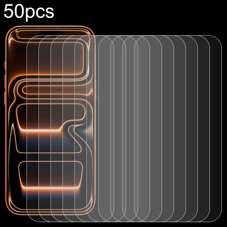 50개 0.26mm 9H 2.5D 고알루미늄 강화유리 필름, 아이폰 17 프로 맥스용, 아이폰 17 프로 / 17용, 아이폰 에어용, 아이폰 16 프로 맥스용, 아이폰 16 프로용, 아이폰 16 플러스용, 아이폰 16용, 아이폰 15 플러스 / 15 프로 맥스용, 아이폰 15 / 15 프로용