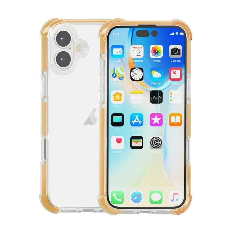 네 모서리 충격 방지 TPU 하이브리드 아크릴 폰 케이스, 아이폰 16 Pro Max용, 아이폰 16 Pro용, 아이폰 16 Plus용, 아이폰 16용