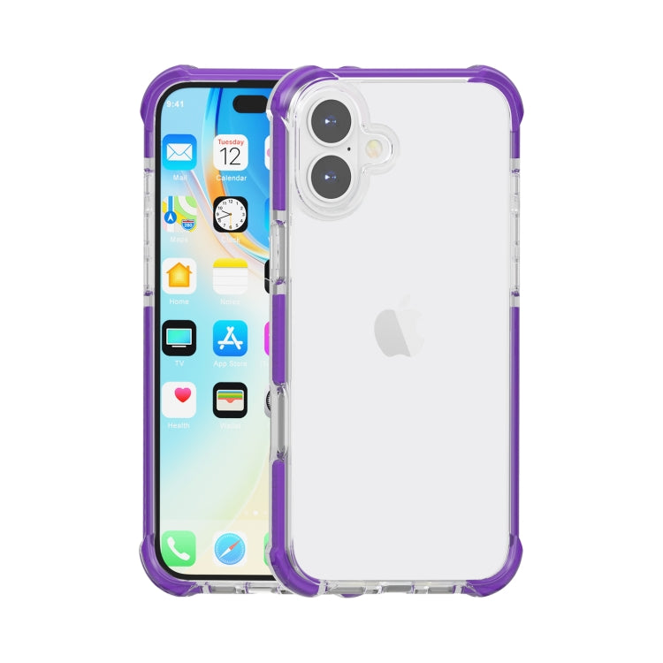 네 모서리 충격 방지 TPU 하이브리드 아크릴 폰 케이스, 아이폰 16 Pro Max용, 아이폰 16 Pro용, 아이폰 16 Plus용, 아이폰 16용