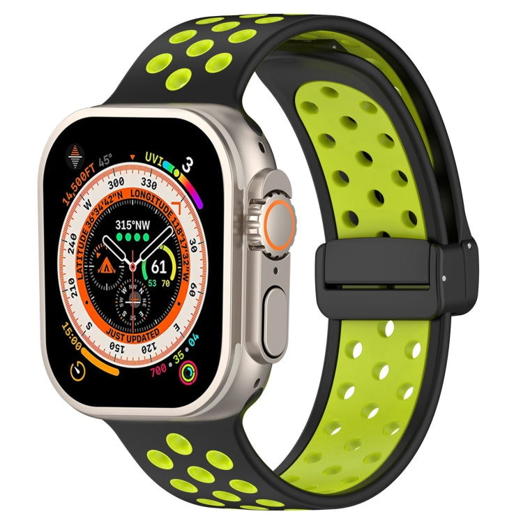 자석 버클 실리콘 시계 밴드, 애플 워치 울트라 49mm용, 애플 워치 SE 2023 44mm용, 애플 워치 SE 2023 40mm용