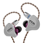 CCA CCA-C10 3.5mm 금도금 플러그 10유닛 하이브리드 유선 컨트롤 인이어 이어폰, 마이크 없음