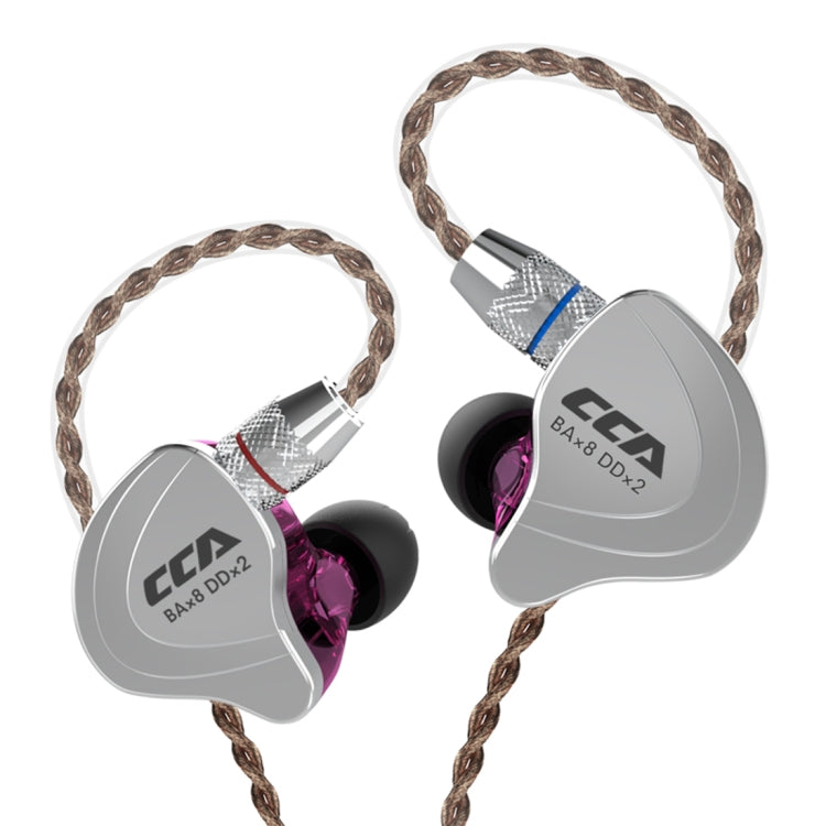 CCA CCA-C10 3.5mm 금도금 플러그 10유닛 하이브리드 유선 컨트롤 인이어 이어폰, 마이크 없음