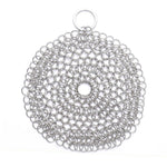 Stainless Steel Round Iron Cleaner Pot Brush Scrubber Home Cookware Kitchen Cleaning Tool, 4 x 4 inch, 5 x 5 inch, 6 x 6 inch, 7 x 7 inch, 8 x 8 inch