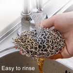 Stainless Steel Round Iron Cleaner Pot Brush Scrubber Home Cookware Kitchen Cleaning Tool, 4 x 4 inch, 5 x 5 inch, 6 x 6 inch, 7 x 7 inch, 8 x 8 inch