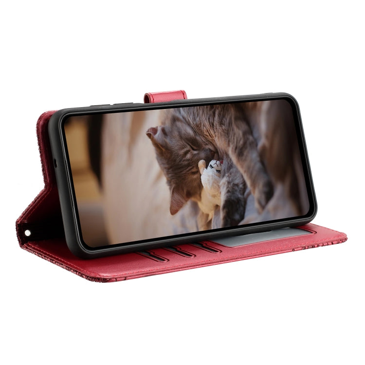 고양이 엠보싱 패턴 가죽 휴대폰 케이스와 스트랩, iPhone 11 Pro용, iPhone XS Max용, iPhone X용, iPhone 7 Plus / 8 Plus용
