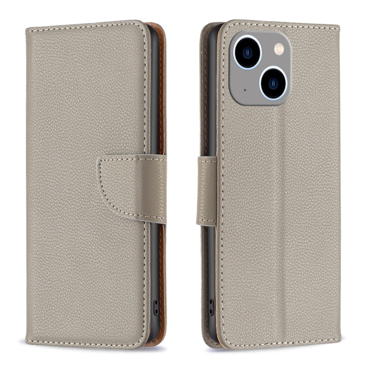Litchi Texture Pure Color Flip Leather Phone Case, For iPhone 15 Plus, For iPhone 15