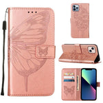 양각 나비 가죽 휴대폰 케이스, 아이폰 16 Pro용, 아이폰 16 Plus용, 아이폰 16용, 아이폰 15 Pro Max용, 아이폰 15 Pro용, 아이폰 15 Plus용