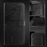 Embossed Butterfly Leather Phone Case, For iPhone 17e / 16e, For iPhone 17 Pro Max, For iPhone 17 Pro, For iPhone 17, For iPhone Air, For iPhone 16 Pro Max