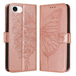 Embossed Butterfly Leather Phone Case, For iPhone 17e / 16e, For iPhone 17 Pro Max, For iPhone 17 Pro, For iPhone 17, For iPhone Air, For iPhone 16 Pro Max
