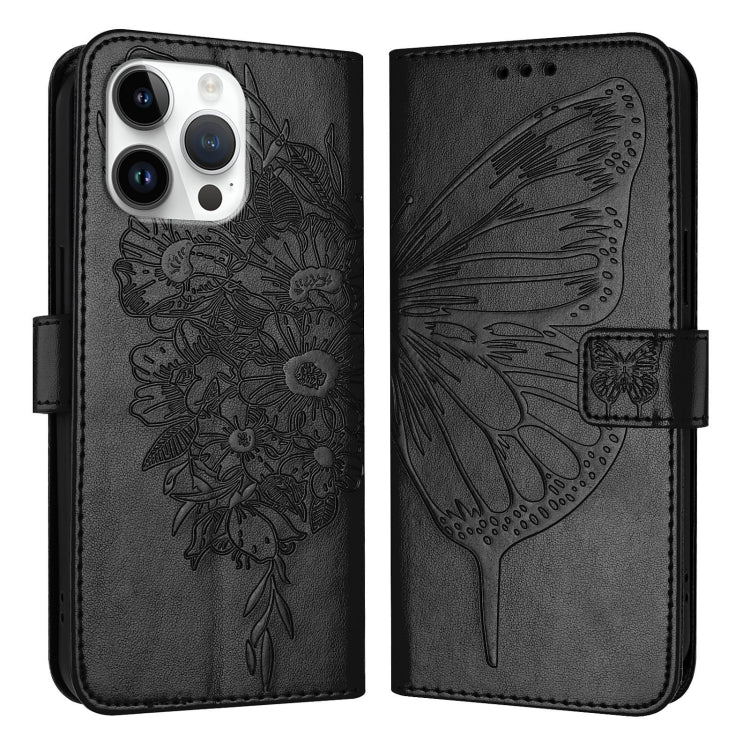 Embossed Butterfly Leather Phone Case, For iPhone 17e / 16e, For iPhone 17 Pro Max, For iPhone 17 Pro, For iPhone 17, For iPhone Air, For iPhone 16 Pro Max
