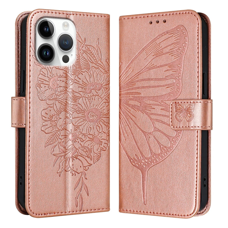 Embossed Butterfly Leather Phone Case, For iPhone 17e / 16e, For iPhone 17 Pro Max, For iPhone 17 Pro, For iPhone 17, For iPhone Air, For iPhone 16 Pro Max