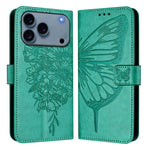 Embossed Butterfly Leather Phone Case, For iPhone 17e / 16e, For iPhone 17 Pro Max, For iPhone 17 Pro, For iPhone 17, For iPhone Air, For iPhone 16 Pro Max