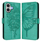 Embossed Butterfly Leather Phone Case, For iPhone 17e / 16e, For iPhone 17 Pro Max, For iPhone 17 Pro, For iPhone 17, For iPhone Air, For iPhone 16 Pro Max