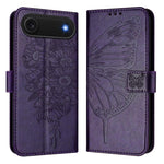 Embossed Butterfly Leather Phone Case, For iPhone 17e / 16e, For iPhone 17 Pro Max, For iPhone 17 Pro, For iPhone 17, For iPhone Air, For iPhone 16 Pro Max