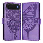 Embossed Butterfly Leather Phone Case, For iPhone 17e / 16e, For iPhone 17 Pro Max, For iPhone 17 Pro, For iPhone 17, For iPhone Air, For iPhone 16 Pro Max