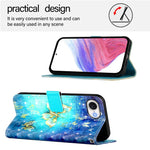 3D 페인팅 가로 플립 가죽 휴대폰 케이스, 아이폰 17e / 16e용, 아이폰 17 Pro Max용, 아이폰 17 Pro용, 아이폰 17용, 아이폰 Air용, 아이폰 16 Pro Max용